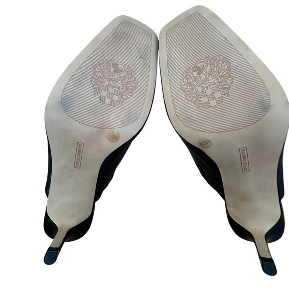 VINCE CAMUTO x VC "Ovina" Black Leather Square Toe Mule | Size 8M/38 1/2 - Picture 6 of 8